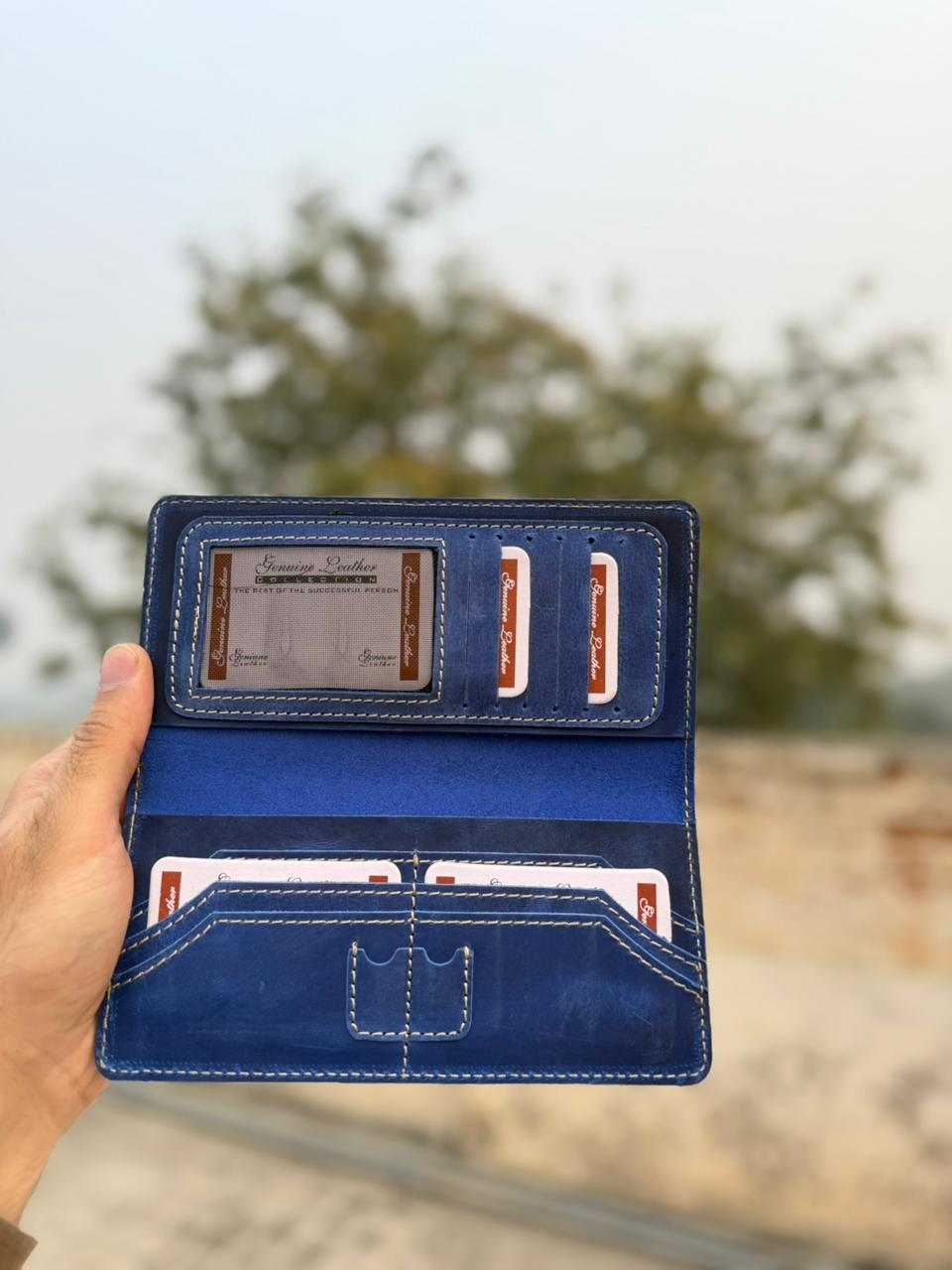 Men's Genuine Cow Leather Slim Wallet (1 Year Replaceable warranty)