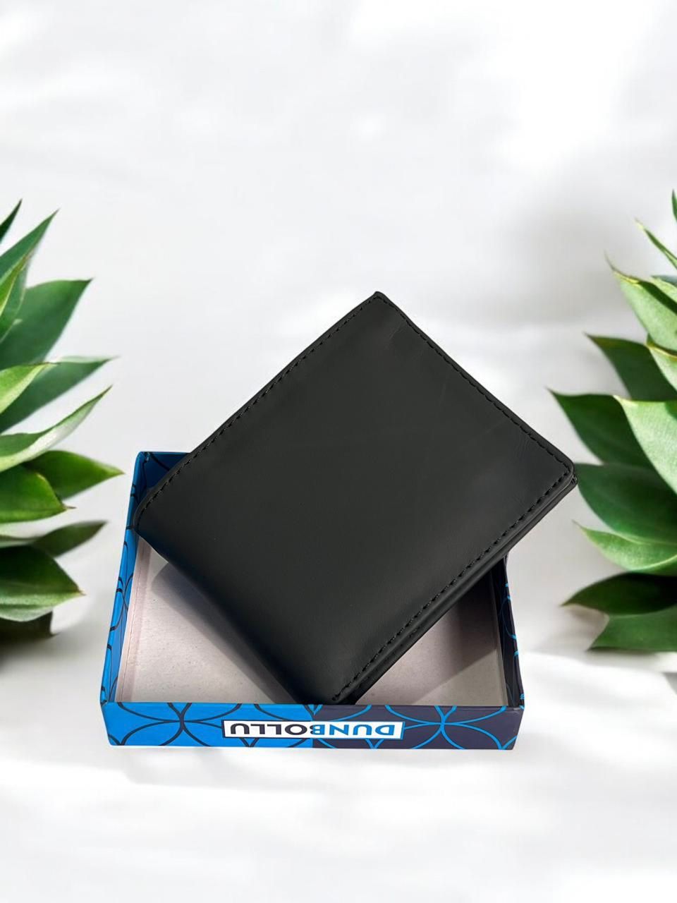 Bifold Wallet Jumbo Men's Genuine Black 18 Card Slots